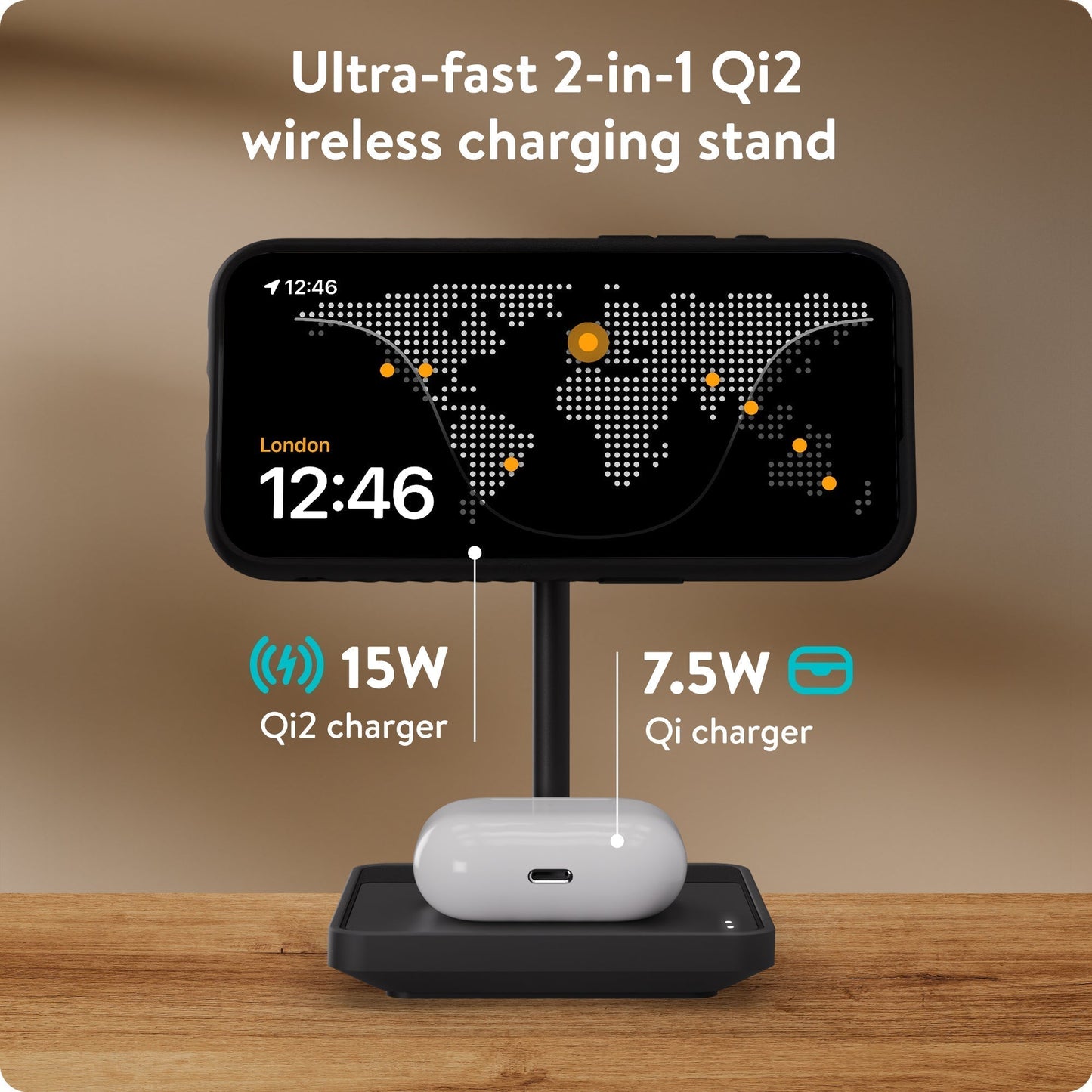 Wireless Charging Stand - Matte Black